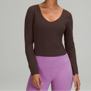 Lululemon Align Long Sleeve Top, NWT.  French Press. Size 10